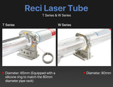 Reci® CO₂ Laser Tube – W Series, 75W-150W Rated Power