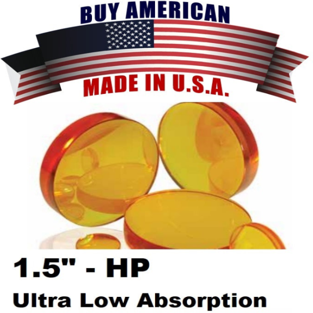 60696LA - Lente Menisco MP5 Dia 1.5" (38.1mm), FL 5.0" (127mm) ET .290" (7.4mm). Adecuado para láser Trumpf® - HP - Baja absorción