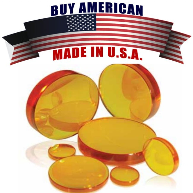 621644 - Lente de Enfoque Menisco ZnSe. Diámetro 1,5" (38,1 mm), FL 5,0" (127 mm), ET 0,354" (9 mm).