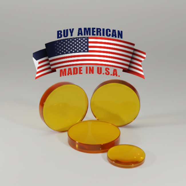 Focus Lens. Dia 2" (50.8mm), FL 5.19" (131.8mm) ET .380" (9.65mm). ZnSe Meniscus.