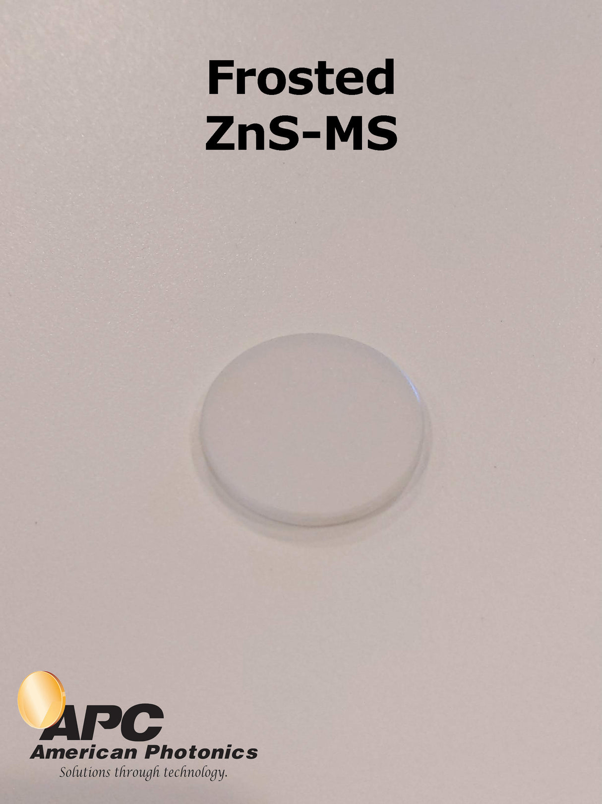1-Side Frosted Witness Sample – ZnS-MS