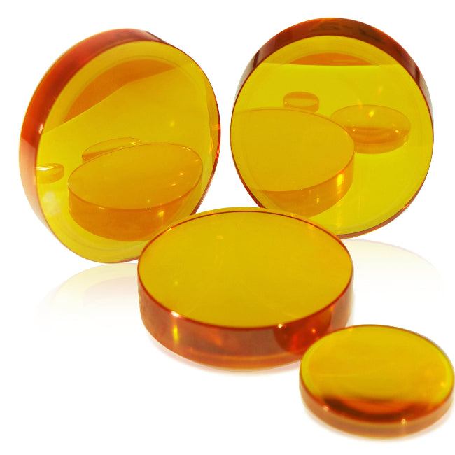 W015 - Lente de enfoque. Diámetro 2,0" (50,8 mm). ET 7,57" (192,5 mm), ET 0,380" (9,65 mm). Menisco ZnSe.