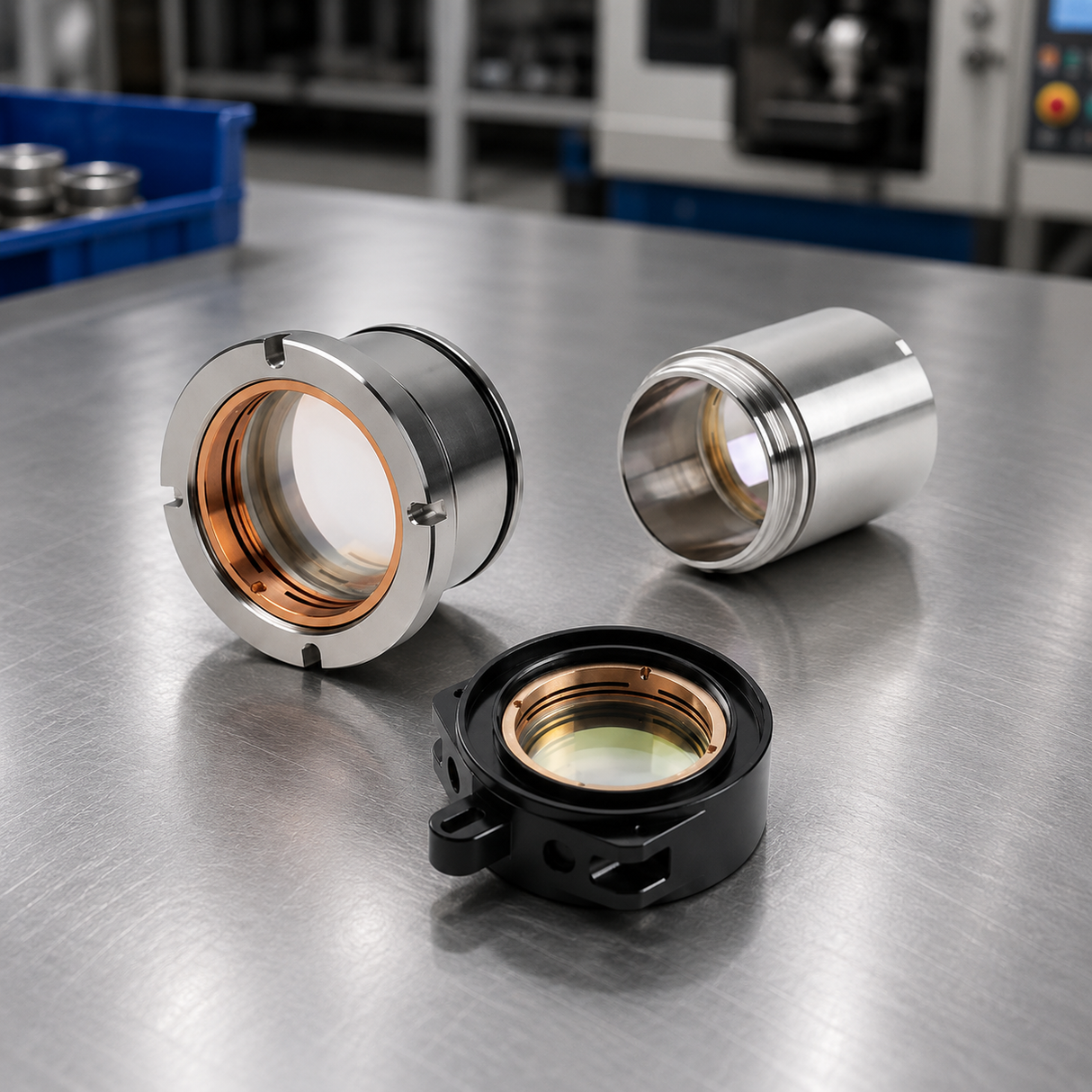 Lente de sílice fundida D37 F100 DCX - Pieza de repuesto para máquina de fibra Raytools® BM114