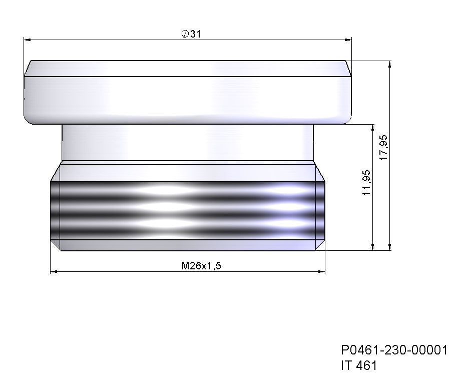P0461-230-00001 - Nozzle Insulation part IT 461. Suitable for use with Precitec(R) Laser Welders