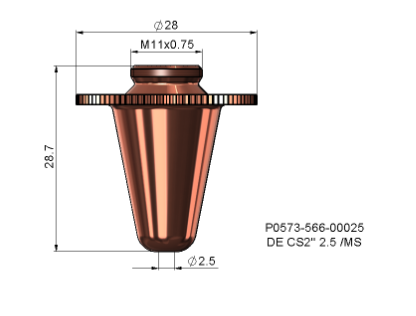 P0573-562-00012 - Laser nozzle DE CS2'' 1.2 /MS