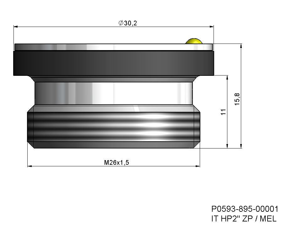 P0593-895-00001 - Nozzle Insulation part IT HP2"ZP /ME. Suitable for use with Precitec(R) Laser Welders